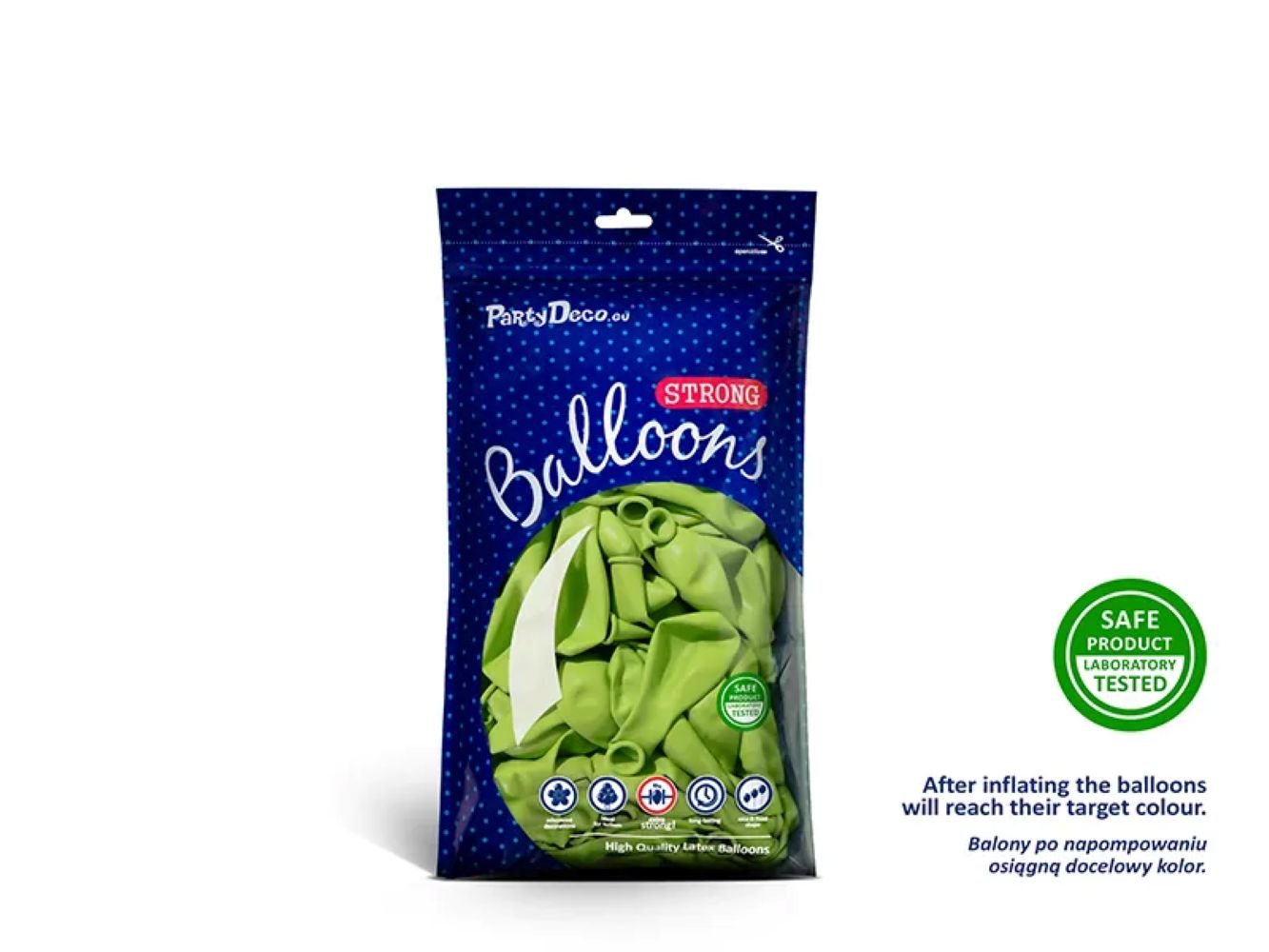 das-kost-mland-dekorationen-luftballons-uni-pastell-lime-green-100stk image 2