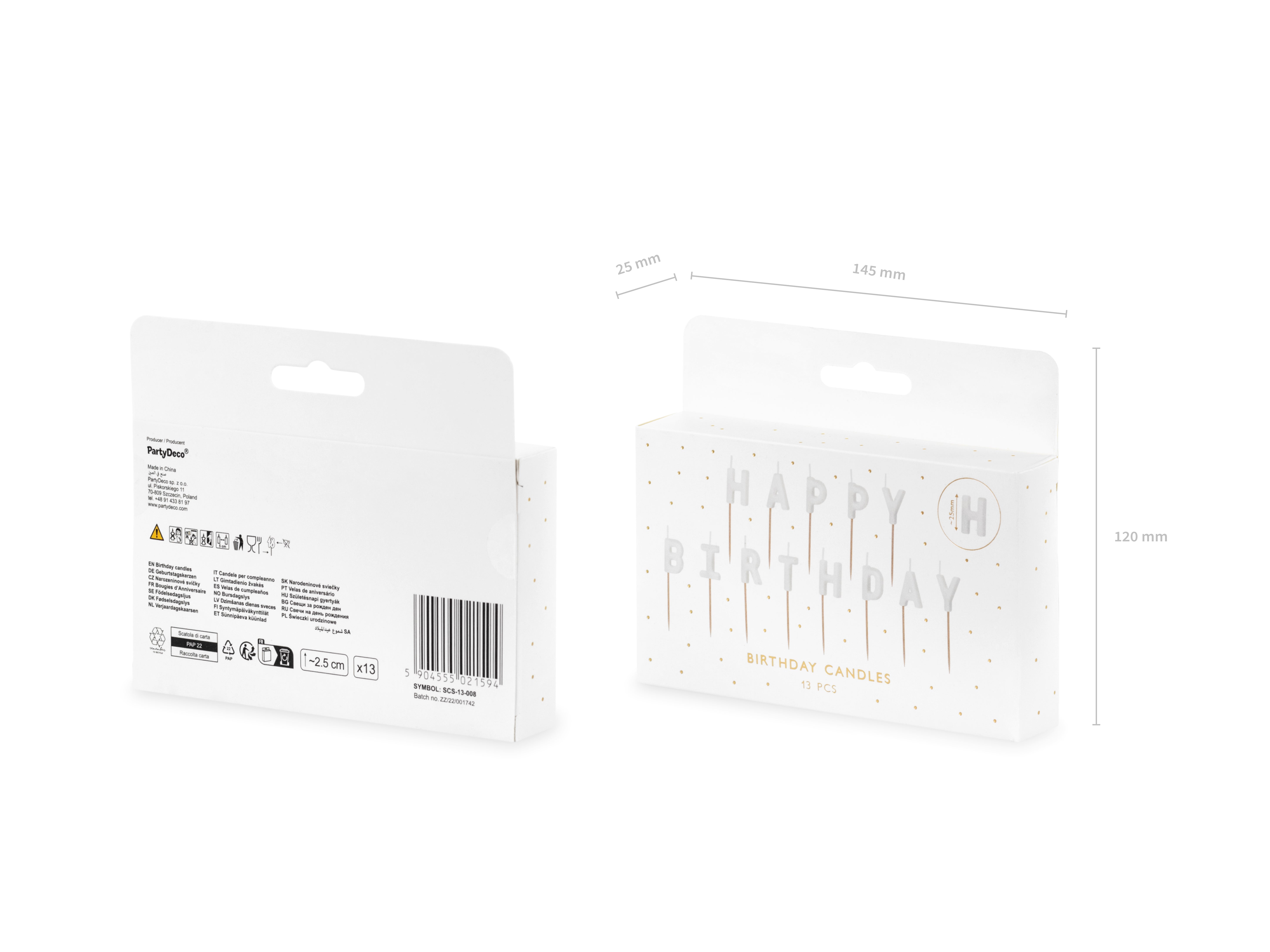 das-kost-mland-geburtstagskerzen-happy-birthday-wei-2-5cm-13tlg image 2
