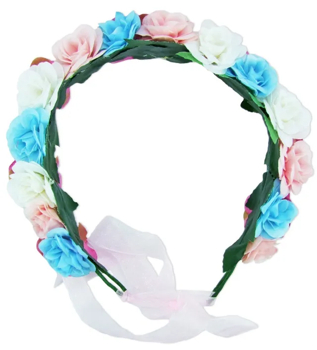 blumenkranz-zum-binden-haarkranz-rosen-haarschmuck-bunt image 1