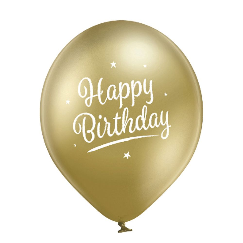das-kost-mland-happy-birthday-luftballon-30-cm-6-stk-gold-mix image 2