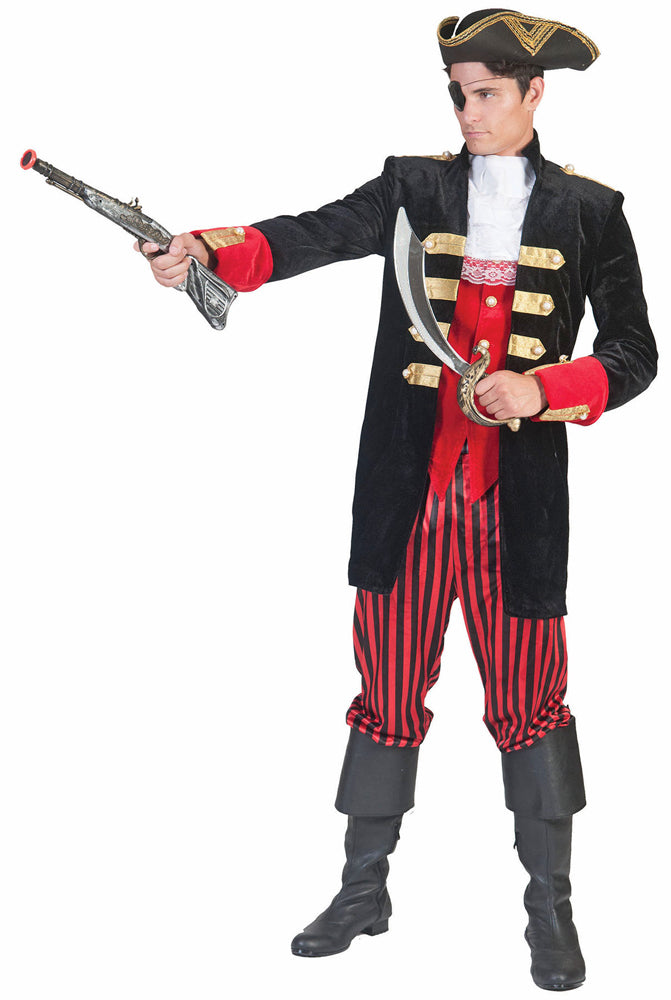 das-kost-mland-piraten-kost-m-joe-herren-schwarz-rot-gehrock image 5