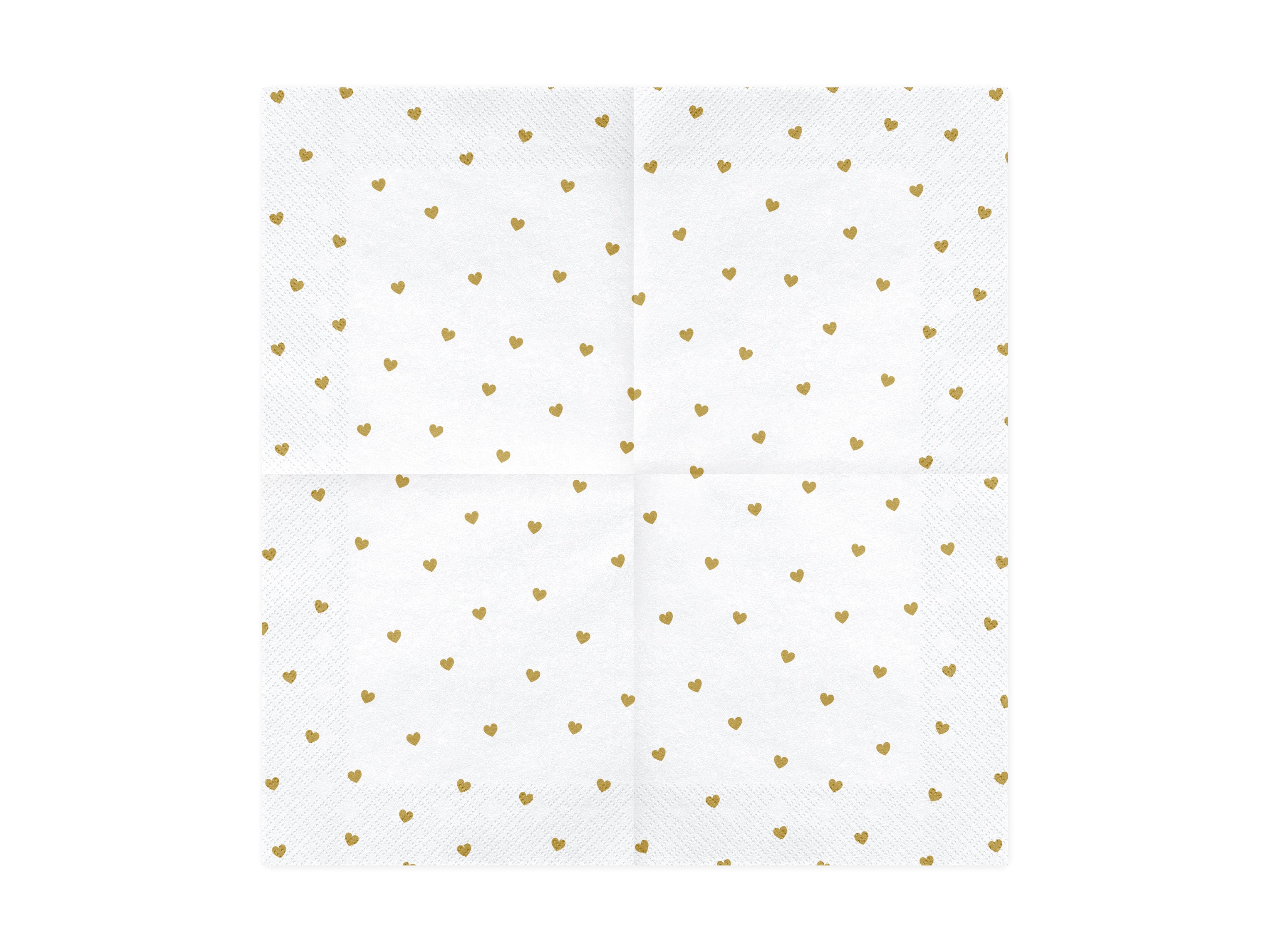 das-kost-mland-herzen-servietten-20stk-33x33cm-wei-gold-papier image 3