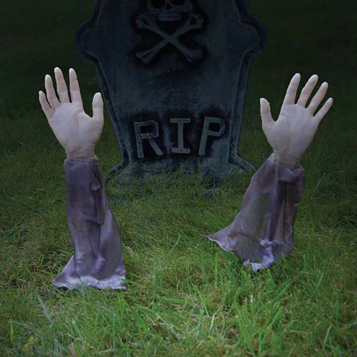 das-kost-mland-dekorationen-gartenstecker-arme-halloween-deko-2er-set image 2