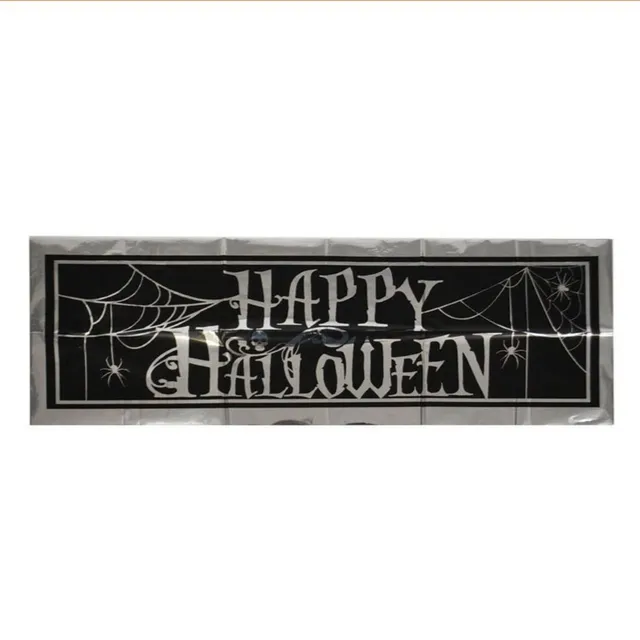 das-kost-mland-happy-halloween-banner-30x91-cm-schwarz-silber image 1