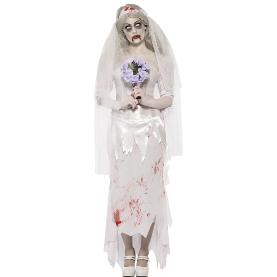 das-kost-mland-lady-zombie-bride-damenkost-m-gr-l-mit-schleier image 1