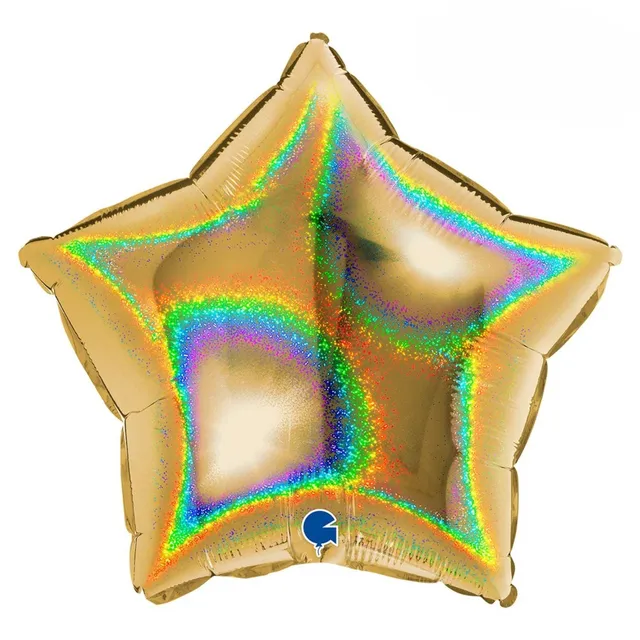 das-kost-mland-stern-folienballon-46cm-holo-gold-partydeko image 1