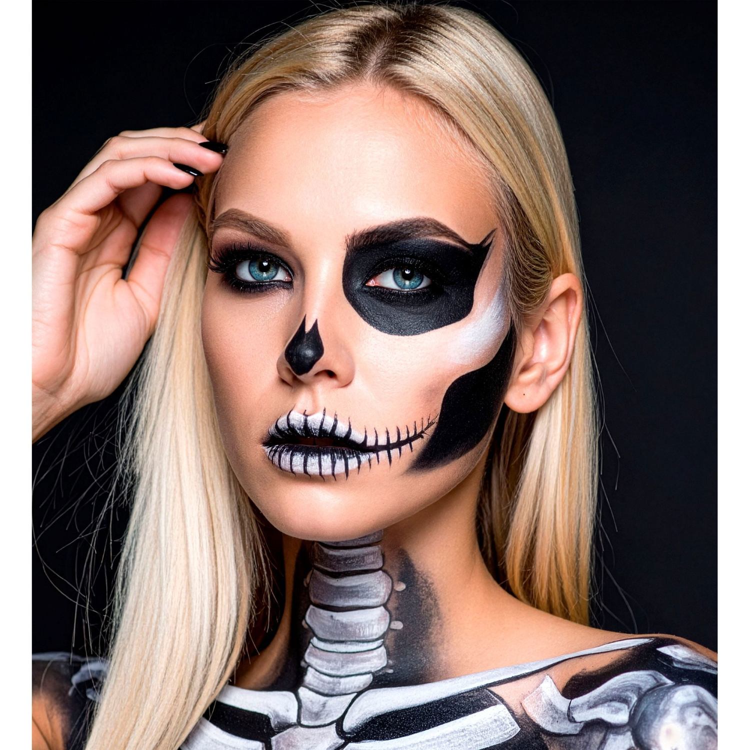 das-kost-mland-accessoires-make-up-set-schwarz-wei-schminkset image 2