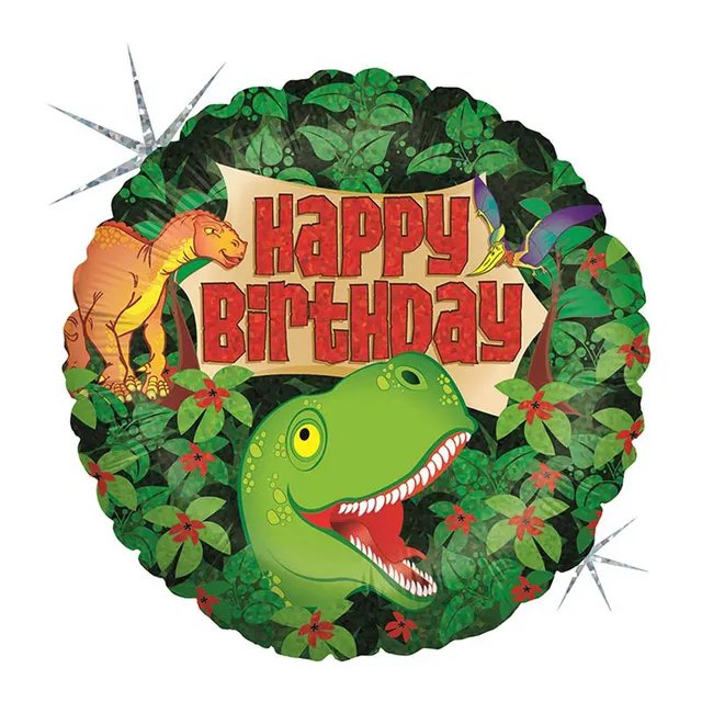 das-kost-mland-deko-folienballon-happy-birthday-dinosaurier-46cm image 1