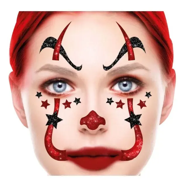 das-kost-mland-accessoires-face-art-glitzer-tattoo-clown-20x20cm image 1
