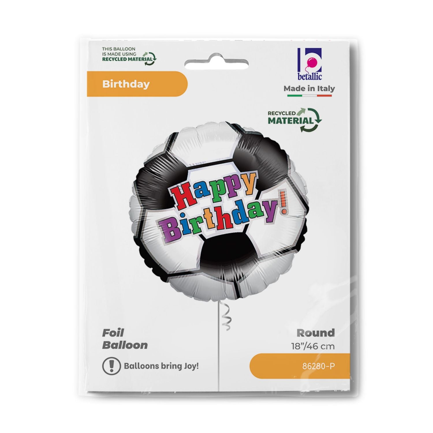 das-kost-mland-folienballon-happy-birthday-fu-ball-46cm-1-st-ck image 2