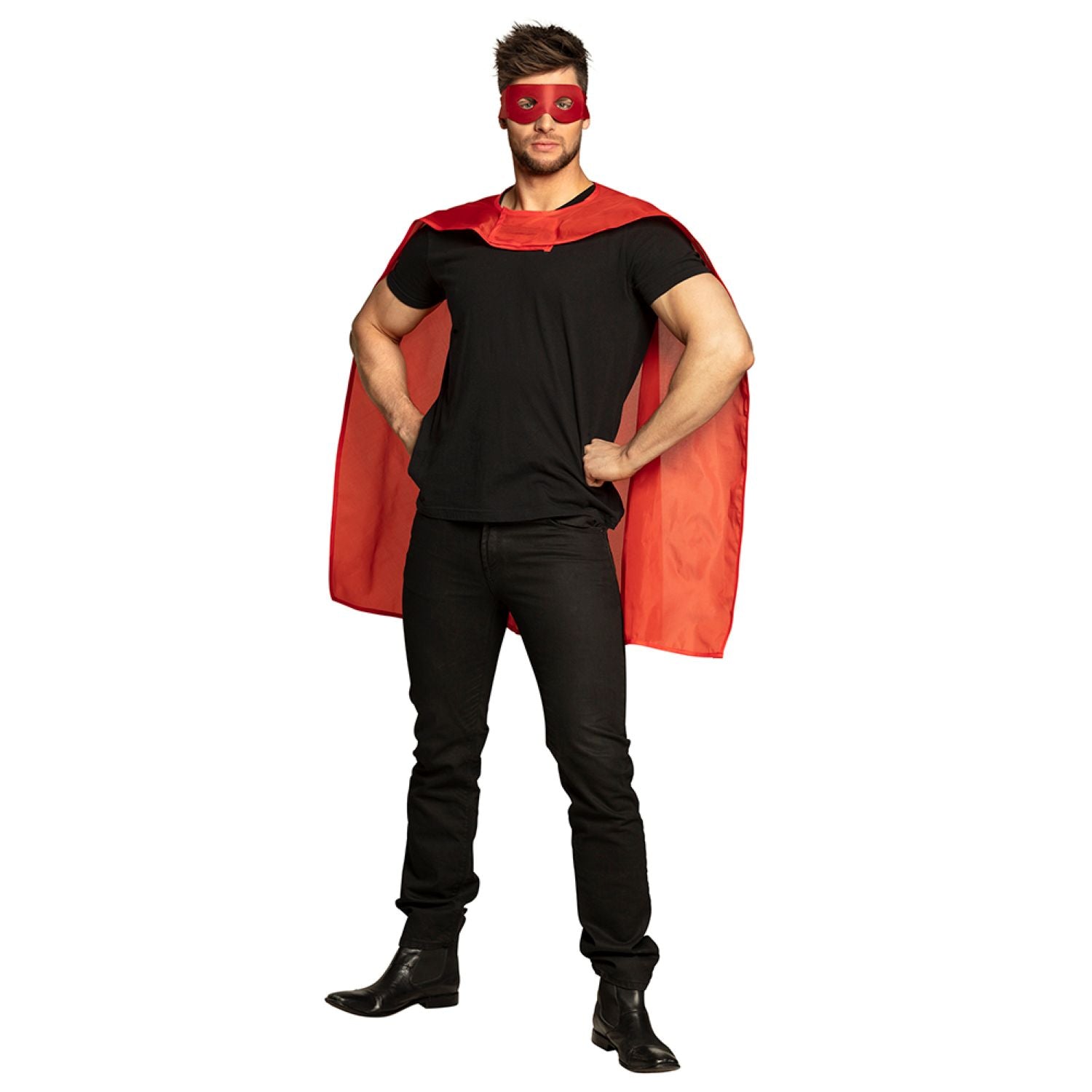 das-kost-mland-held-kost-m-set-rot-maske-umhang-90cm image 3