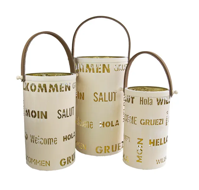 das-kost-mland-dekorationen-laternen-3er-set-welcome-metall-36cm image 1