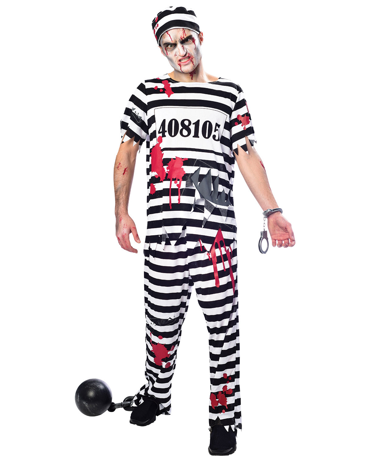 das-kost-mland-zombie-str-fling-kost-m-herren-schwarz-wei image 1