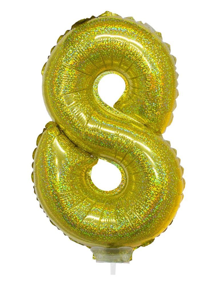 das-kost-mland-zahlen-folienballon-8-holografisch-gold-41-cm-mit-stab image 1