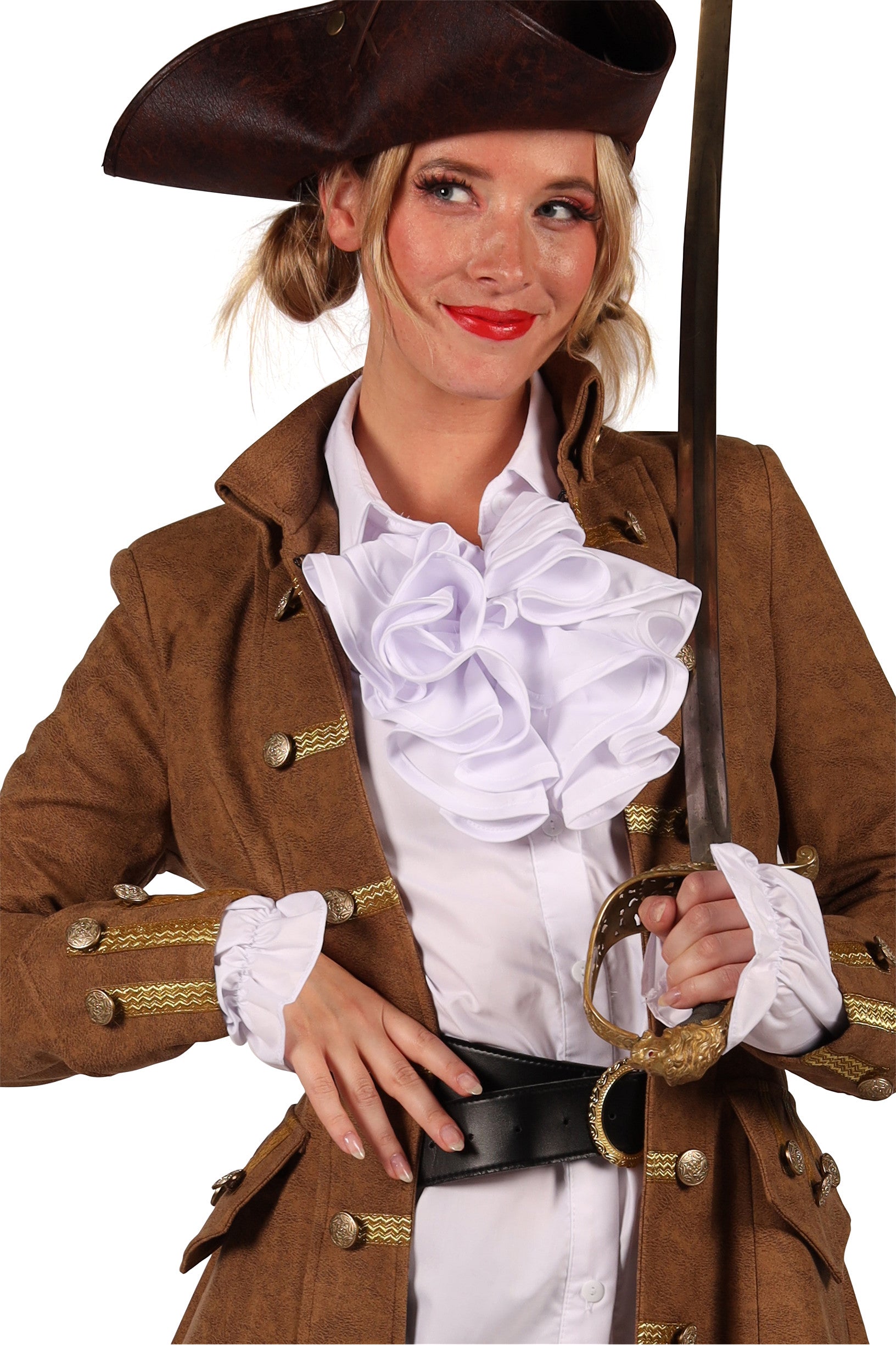 das-kost-mland-damen-piratin-mantel-anne-bonny-braun-gr-m image 4