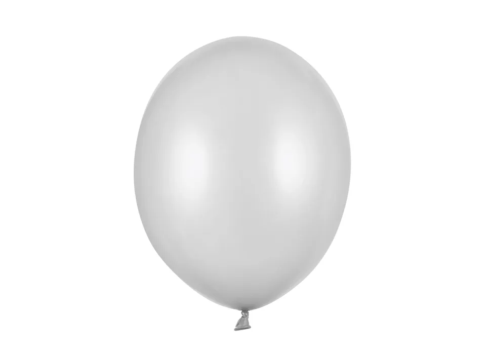 das-kost-mland-uni-metallic-luftballons-silber-100-stk-30cm image 1