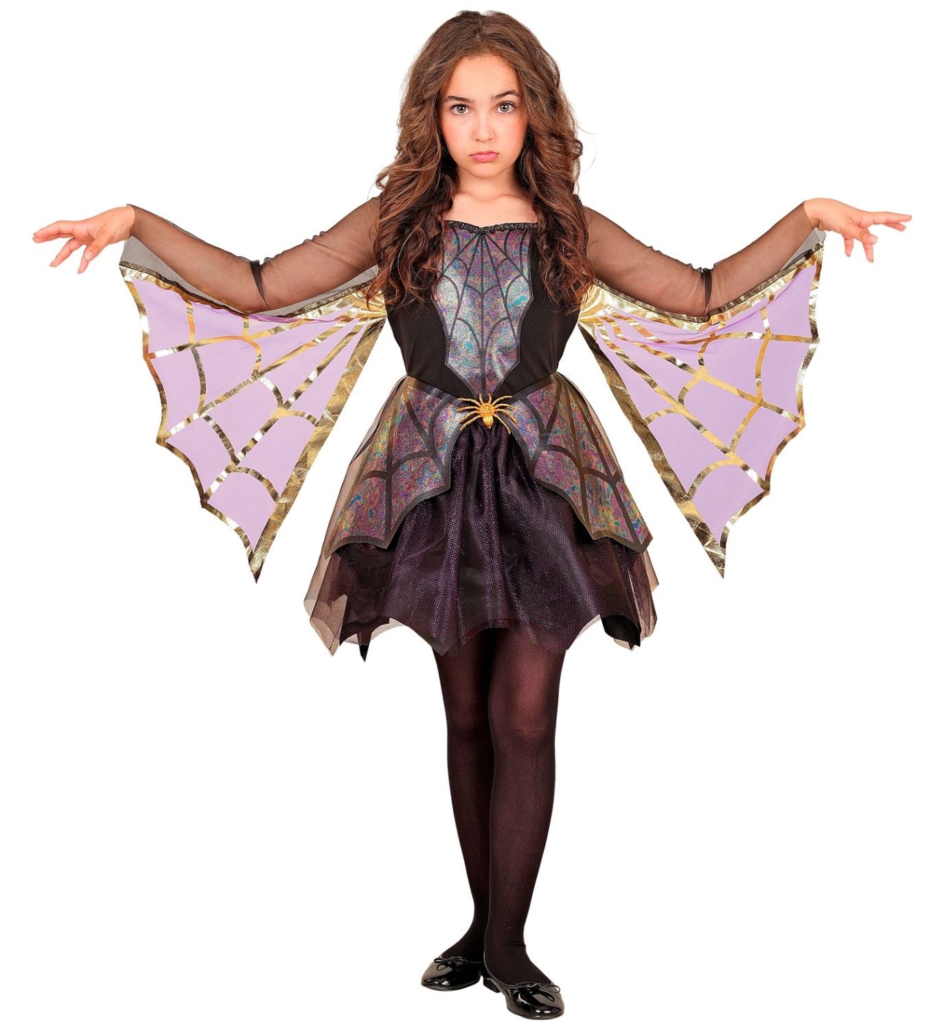 das-kost-mland-spinnenm-dchen-kost-m-kinder-kleid-schwarz image 3