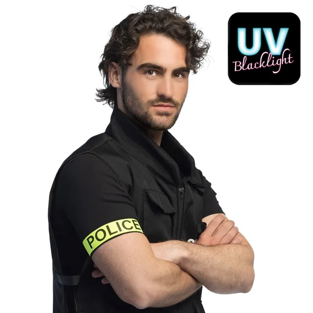 das-kost-mland-accessoires-armband-police-gelb-uv-schwarzlicht image 1