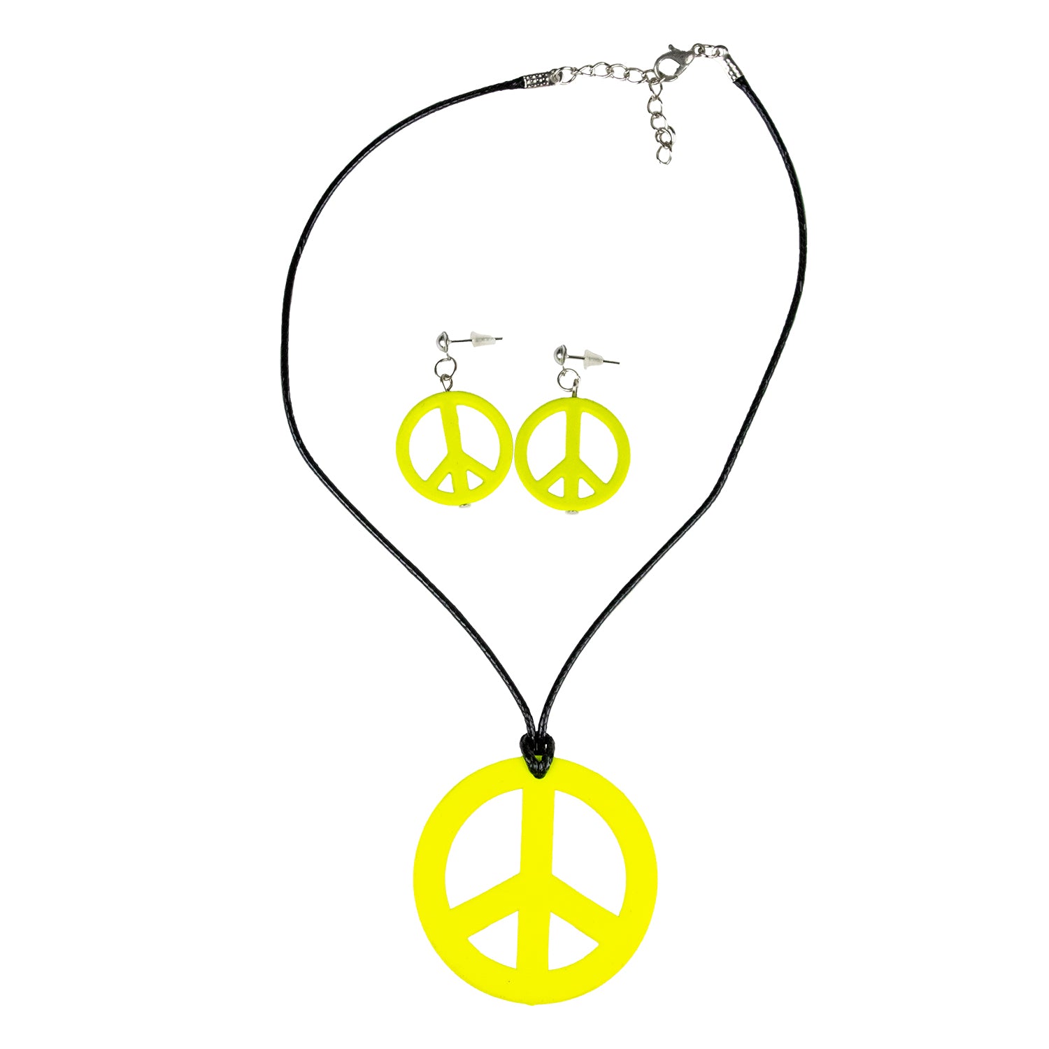 das-kost-mland-hippie-peace-schmuck-set-3-tlg-gelb image 8