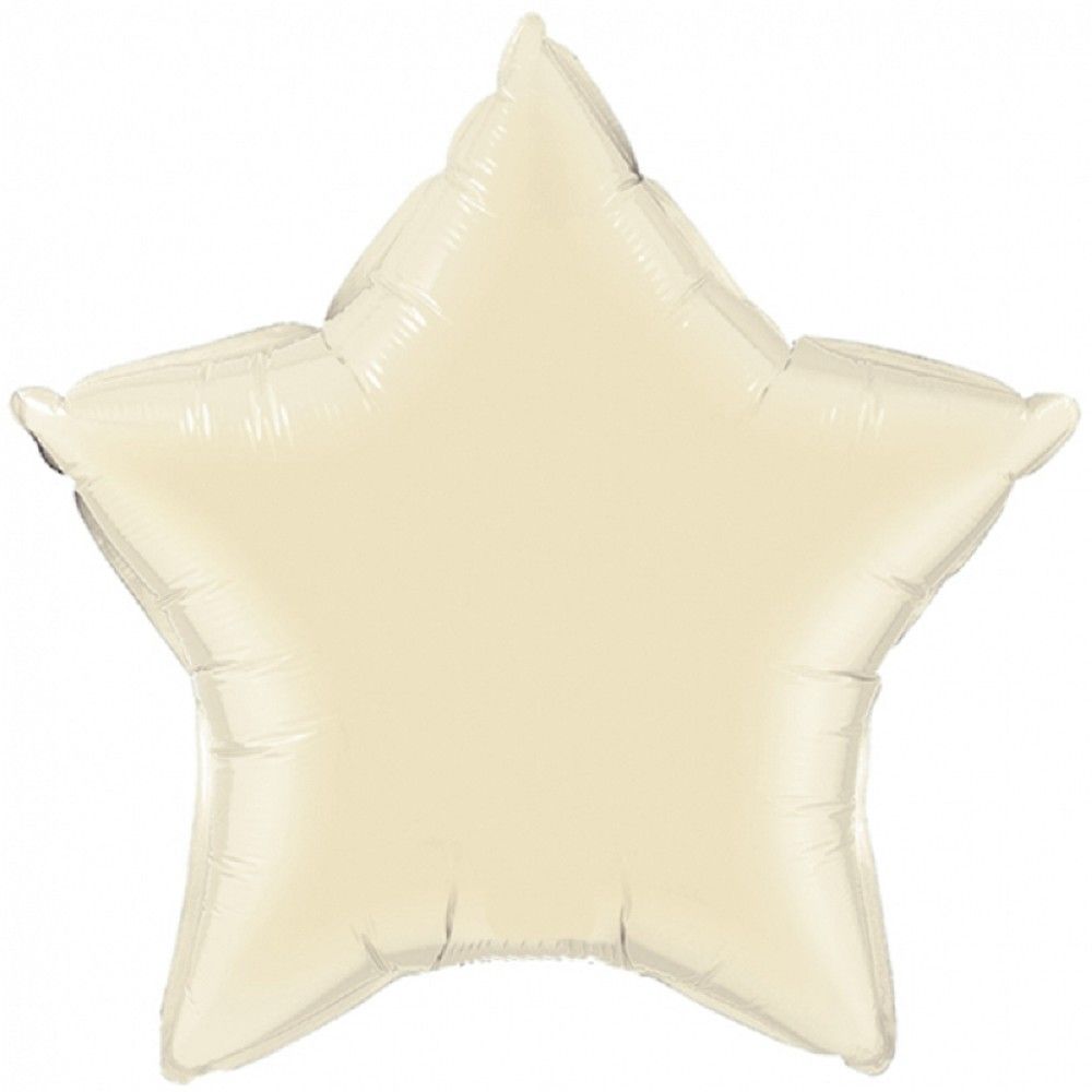 das-kost-mland-dekorationen-stern-folienballon-43cm-elfenbein image 1