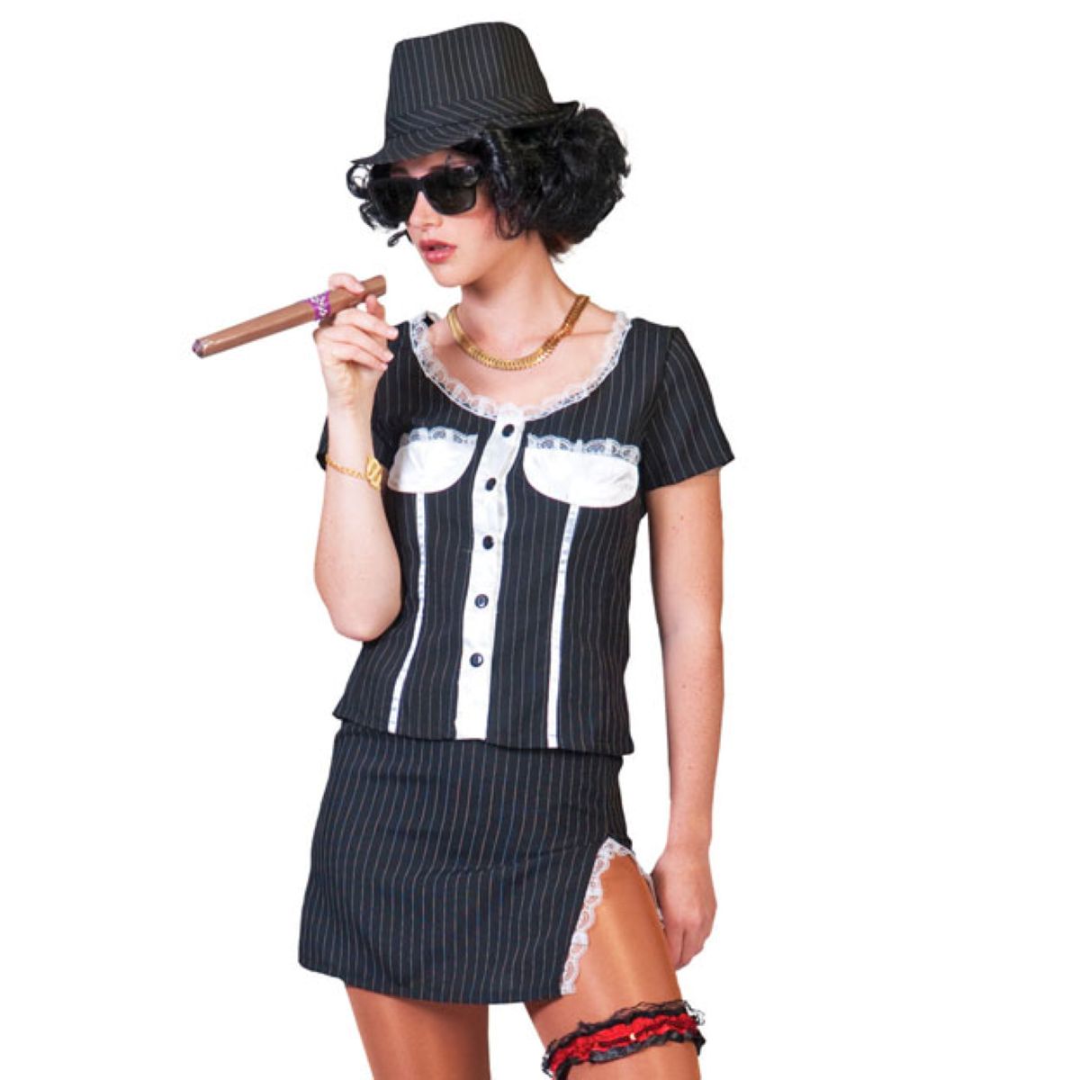 das-kost-mland-bonny-mafia-gangster-kost-m-damen-nadelstreifen image 1