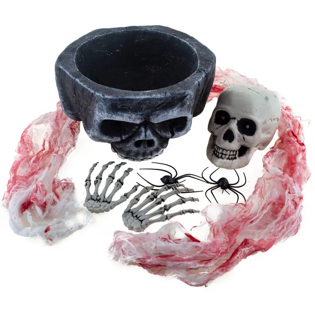 das-kost-mland-totenkopf-skelett-deko-set-7-tlg-mit-licht image 1