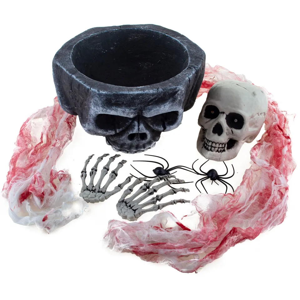 das-kost-mland-totenkopf-skelett-deko-set-7-tlg-mit-licht image 1