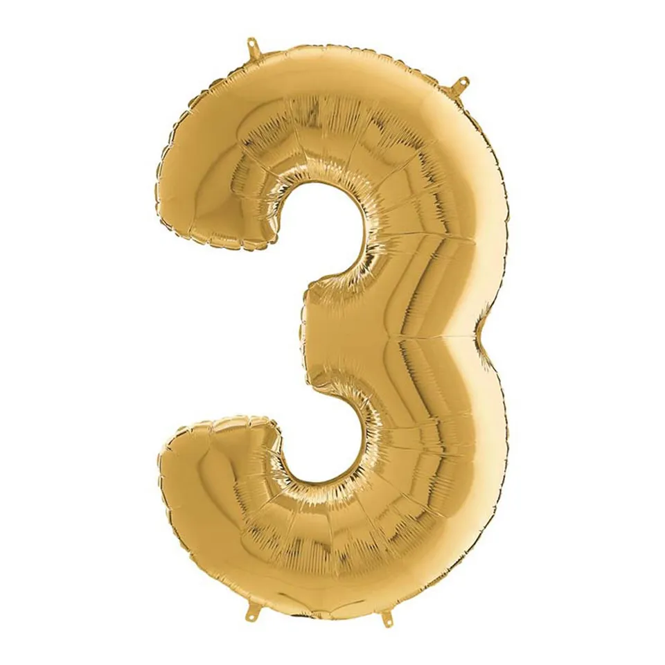 das-kost-mland-riesenzahl-folienballon-3-gold-66cm image 1