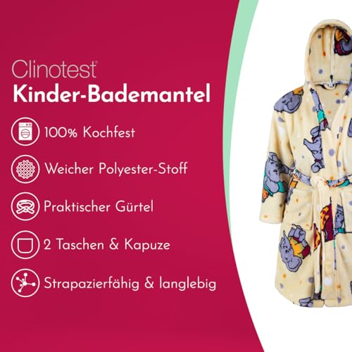 clinotest-kinderbademantel-fleece-elefant-gr-140-kapuze image 7