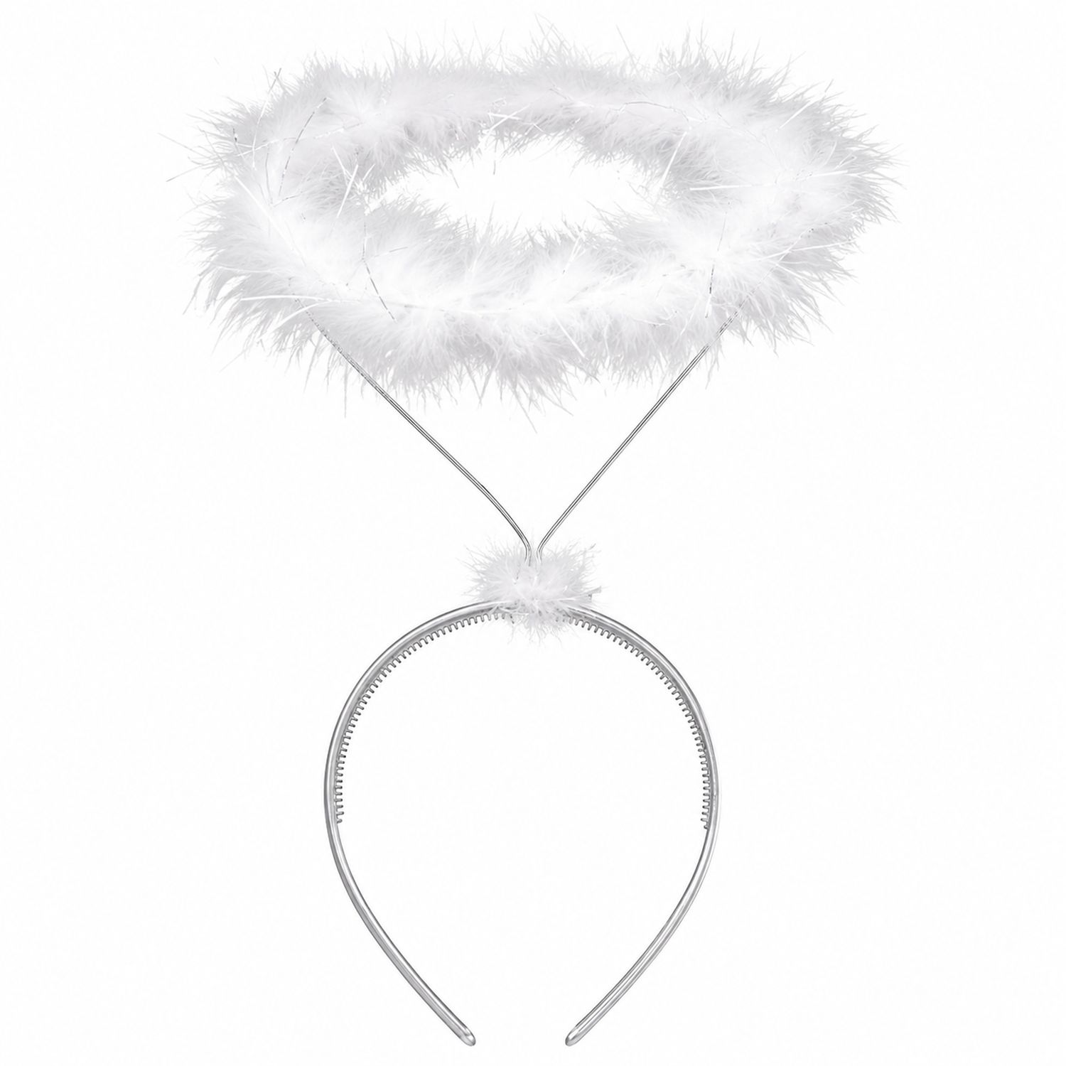 das-kost-mland-accessoires-haarreif-heiligenschein-wei-marabou image 2