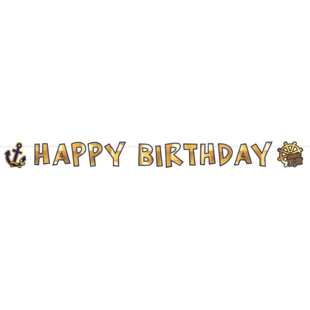 das-kost-mland-pirates-map-happy-birthday-girlande-180cm image 1