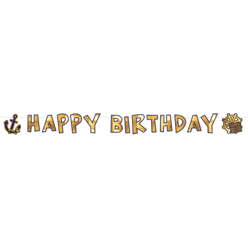 das-kost-mland-pirates-map-happy-birthday-girlande-180cm image 1