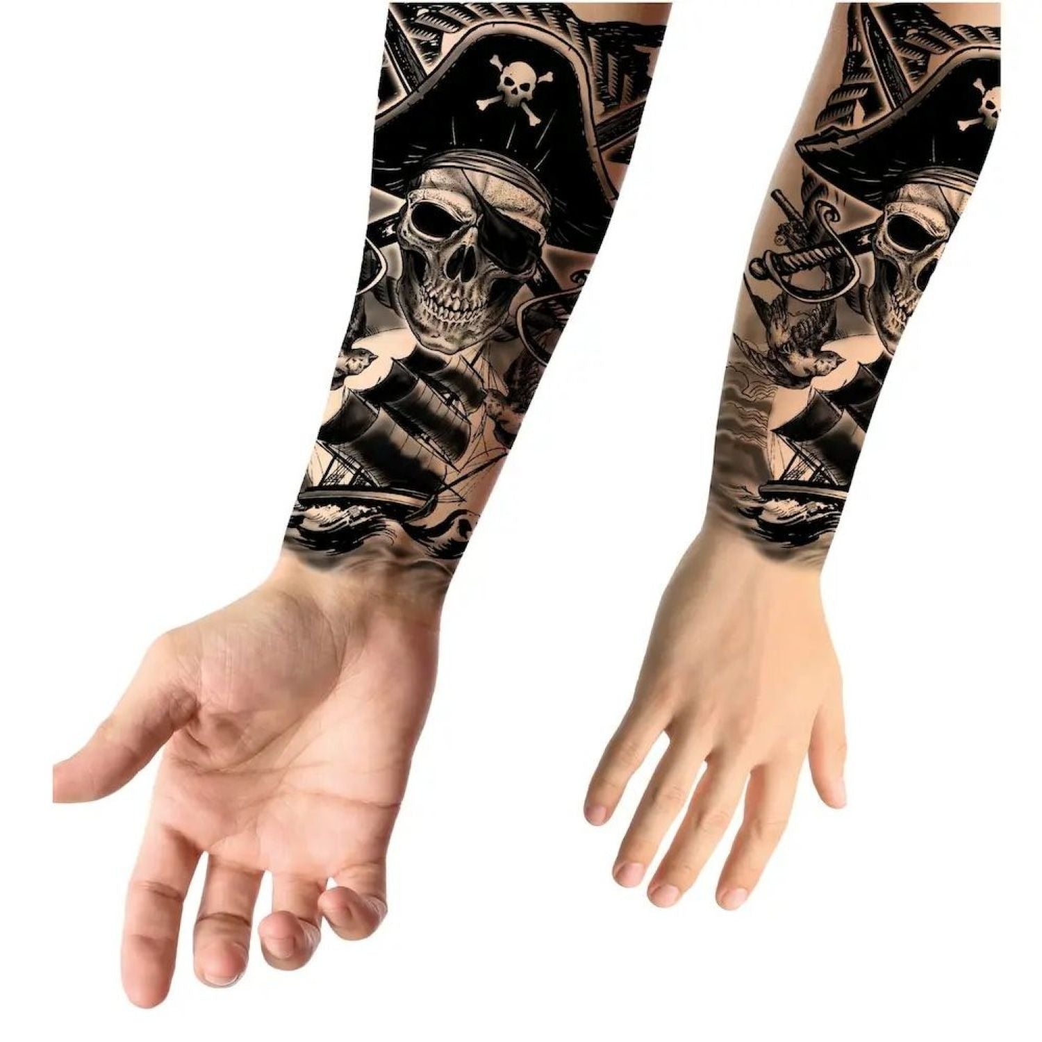 das-kost-mland-accessoires-halloween-tattoo-pirat-14x30-cm image 2