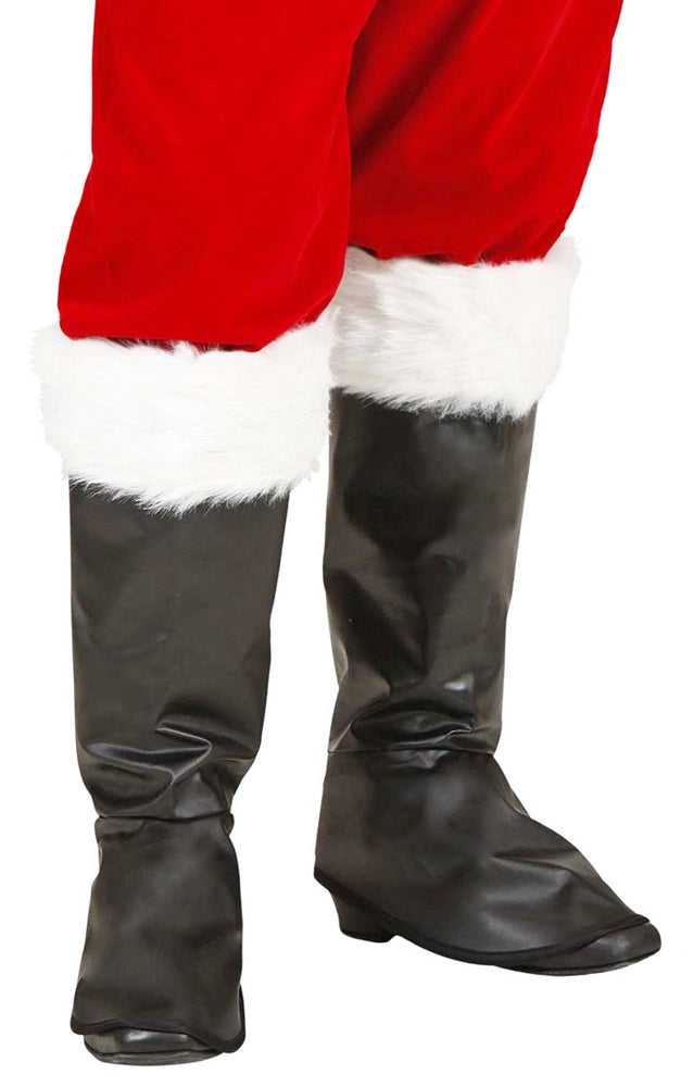 das-kost-mland-stiefelstulpen-fell-weihnachtsmann-schwarz-wei image 1