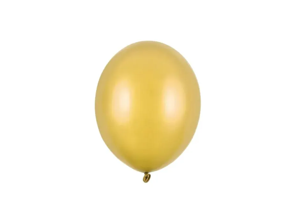 das-kost-mland-deko-100-luftballons-uni-metallic-gold-12-cm-latex image 1