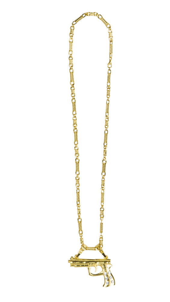 das-kost-mland-pimp-gun-halskette-pistole-gold-mit-strass-60-cm image 1