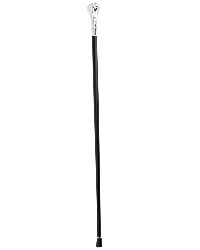 das-kost-mland-gehstock-silberknauf-schwarz-silber-93cm-metall image 1