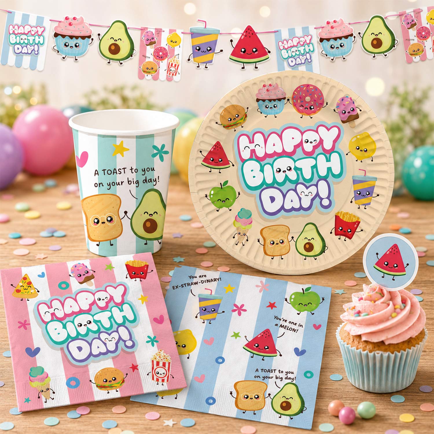 das-kost-mland-kawaii-party-becher-8er-set-250ml-partydeko-pastell image 3