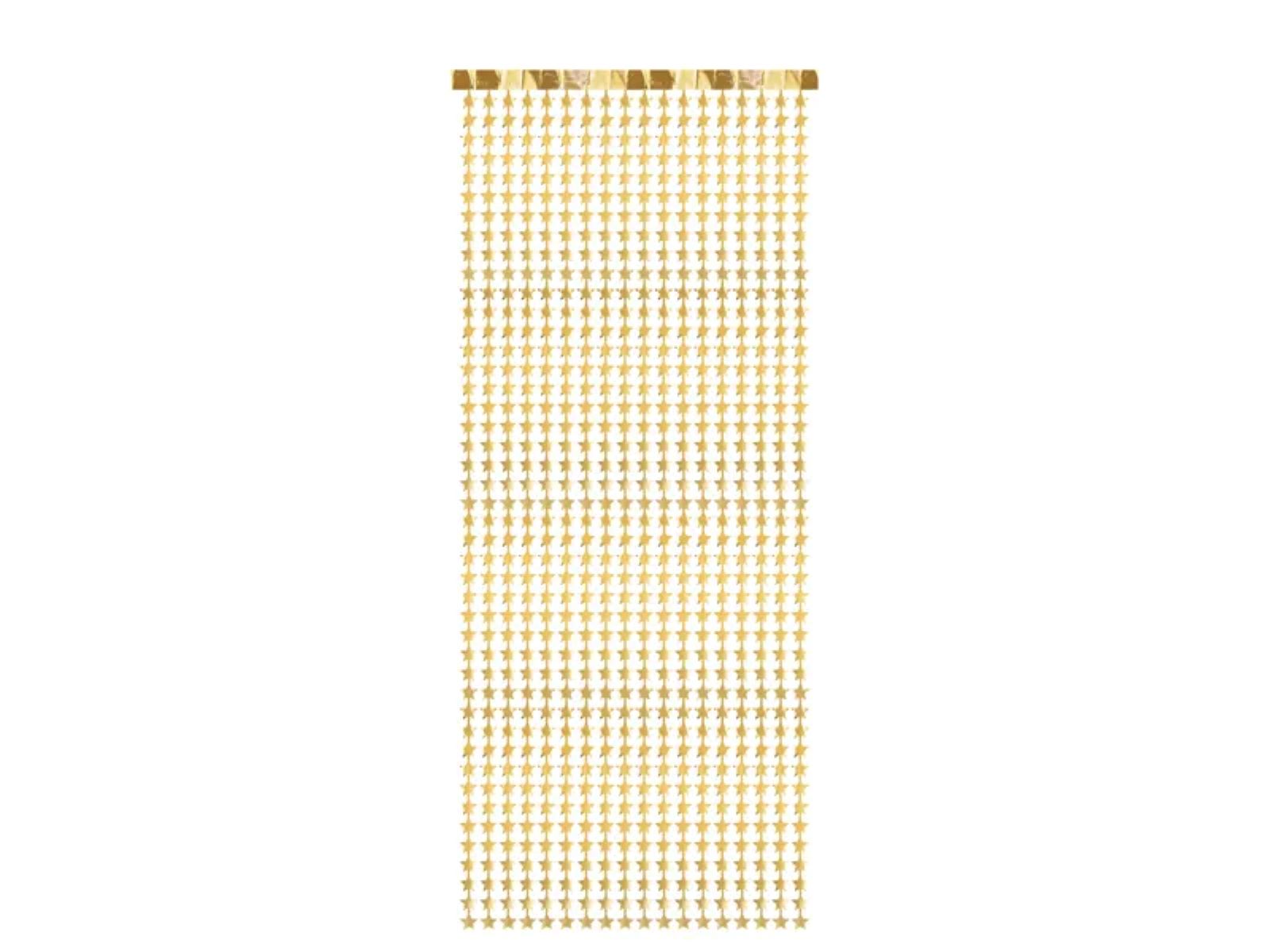 das-kost-mland-sterne-t-rvorhang-gold-100x245-cm-folie image 1