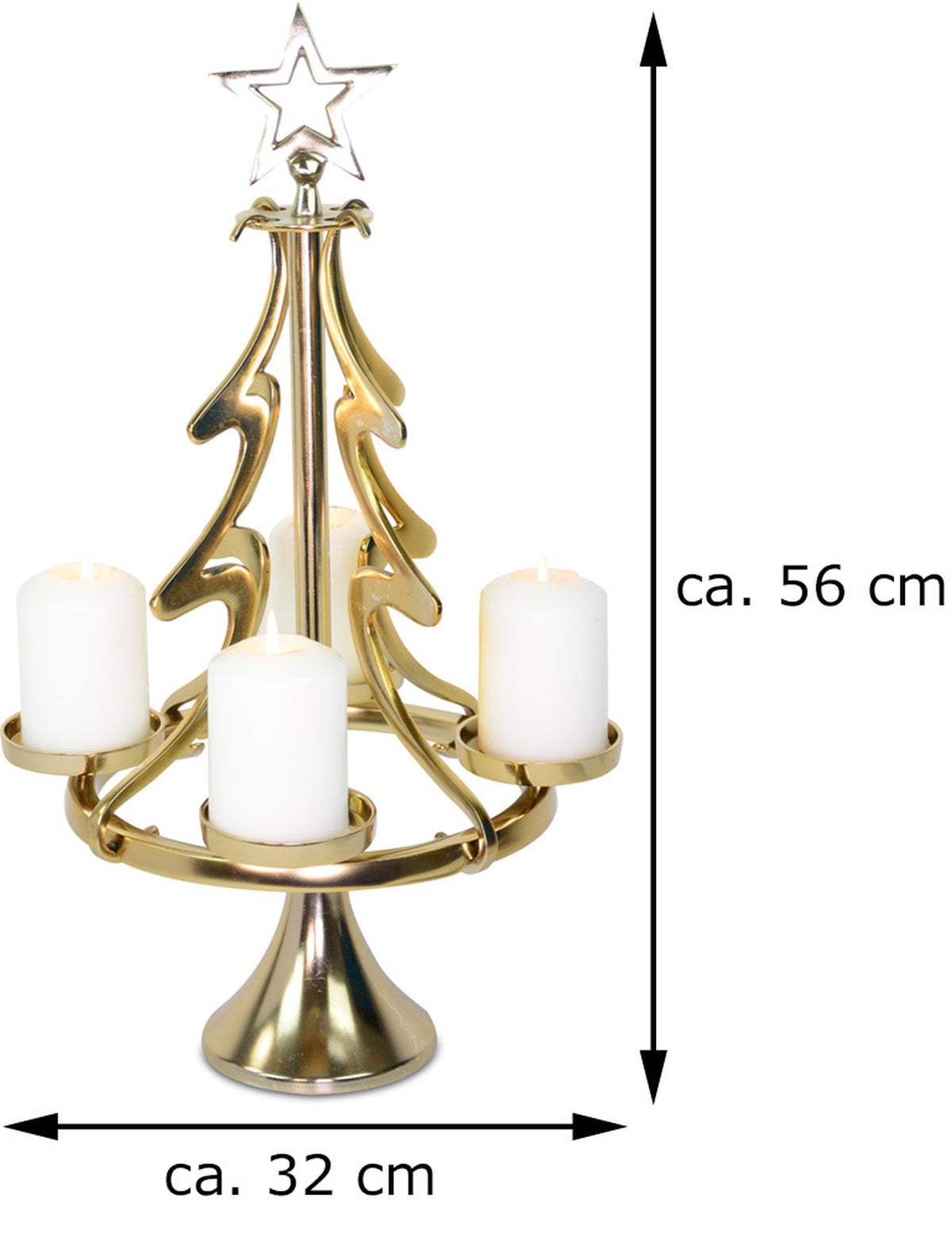 riffelmacher-kerzenst-nder-weihnachtsbaum-adventskerzenhalter-gold-56cm image 7