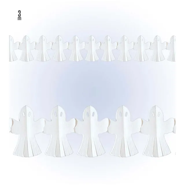 das-kost-mland-dekorationen-girlande-halloween-geister-3m-deko image 1