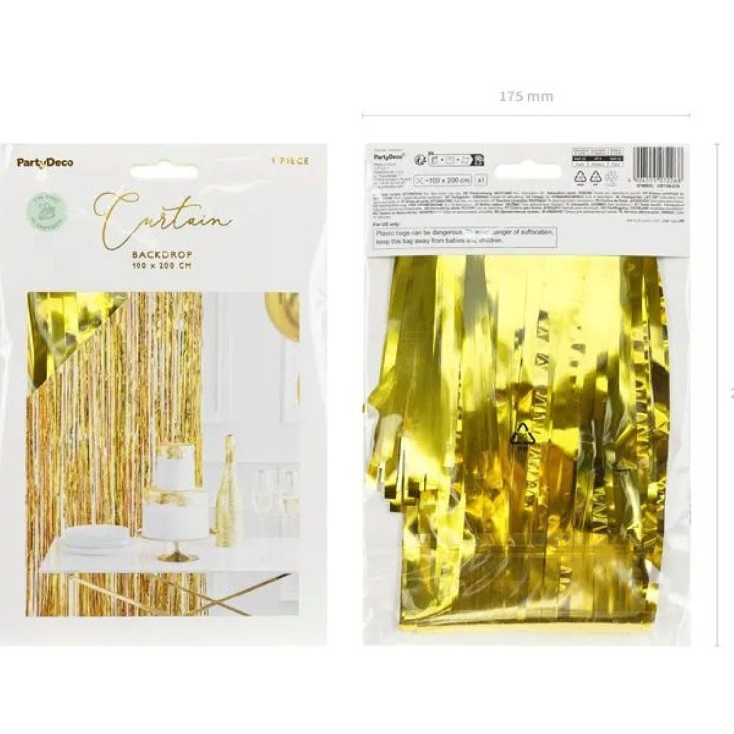 das-kost-mland-dekorationen-lametta-t-rvorhang-100x200cm-gold image 2