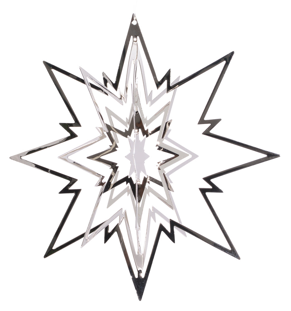 deko-stern-silber-3d-zum-h-ngen-12-cm-metall image 1