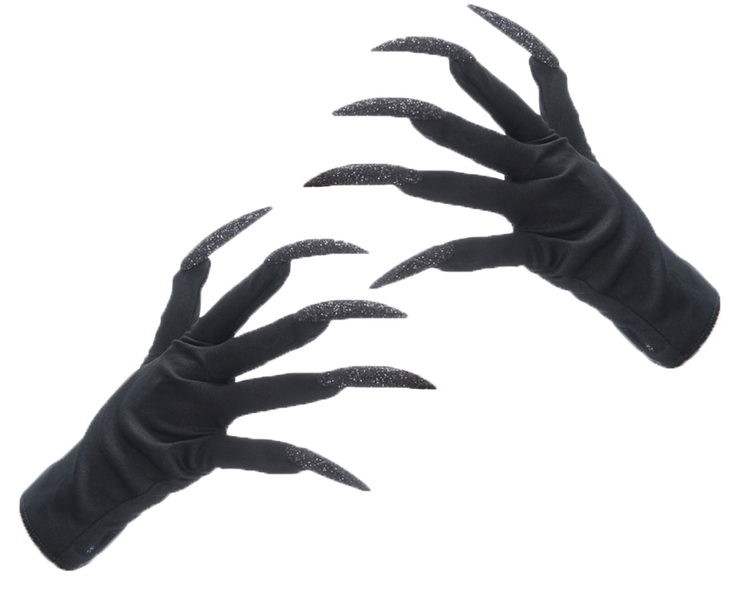 das-kost-mland-hexenfingern-gel-handschuhe-glitzer-schwarz image 1