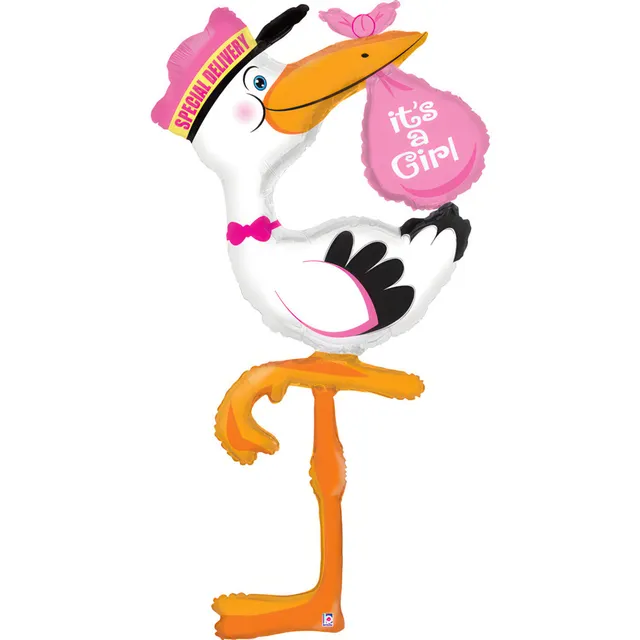 das-kost-mland-airwalker-klapperstorch-folienballon-it-s-a-girl-173-cm image 1