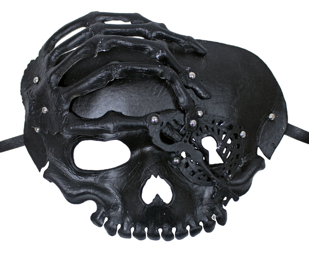 das-kost-mland-accessoires-halbmaske-totenkopf-schl-ssel-schwarz image 1