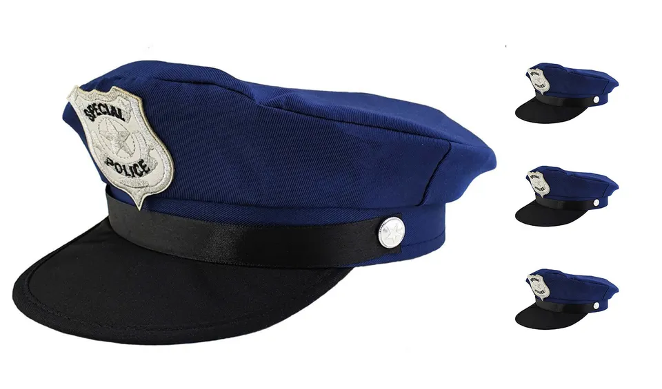 das-kost-mland-accessoires-polizei-m-tze-kinder-blau-3er-set image 1