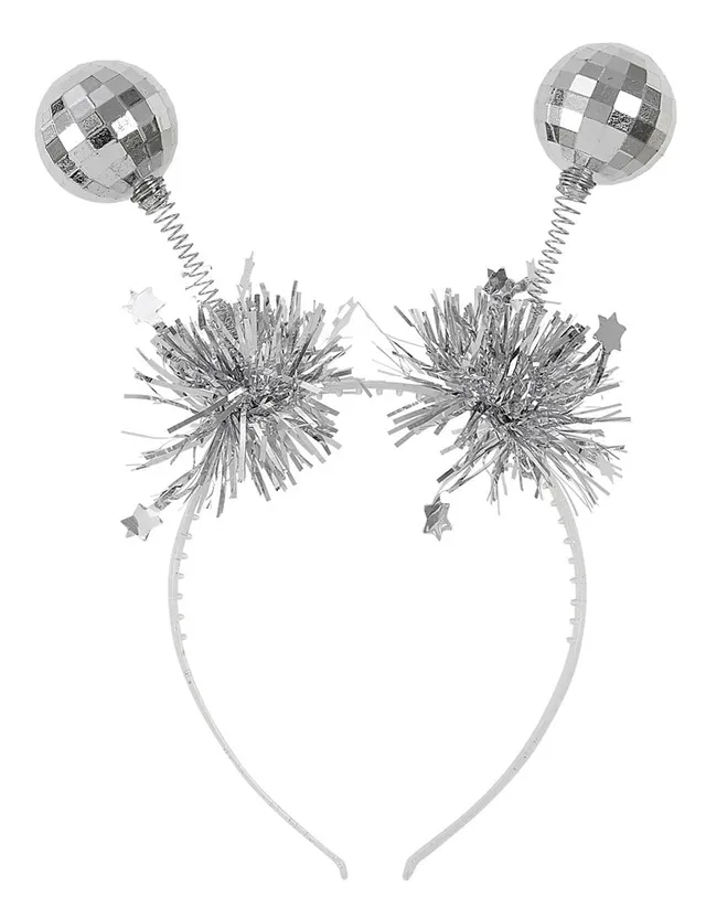 das-kost-mland-haarreif-discokugeln-silber-glitzer image 1