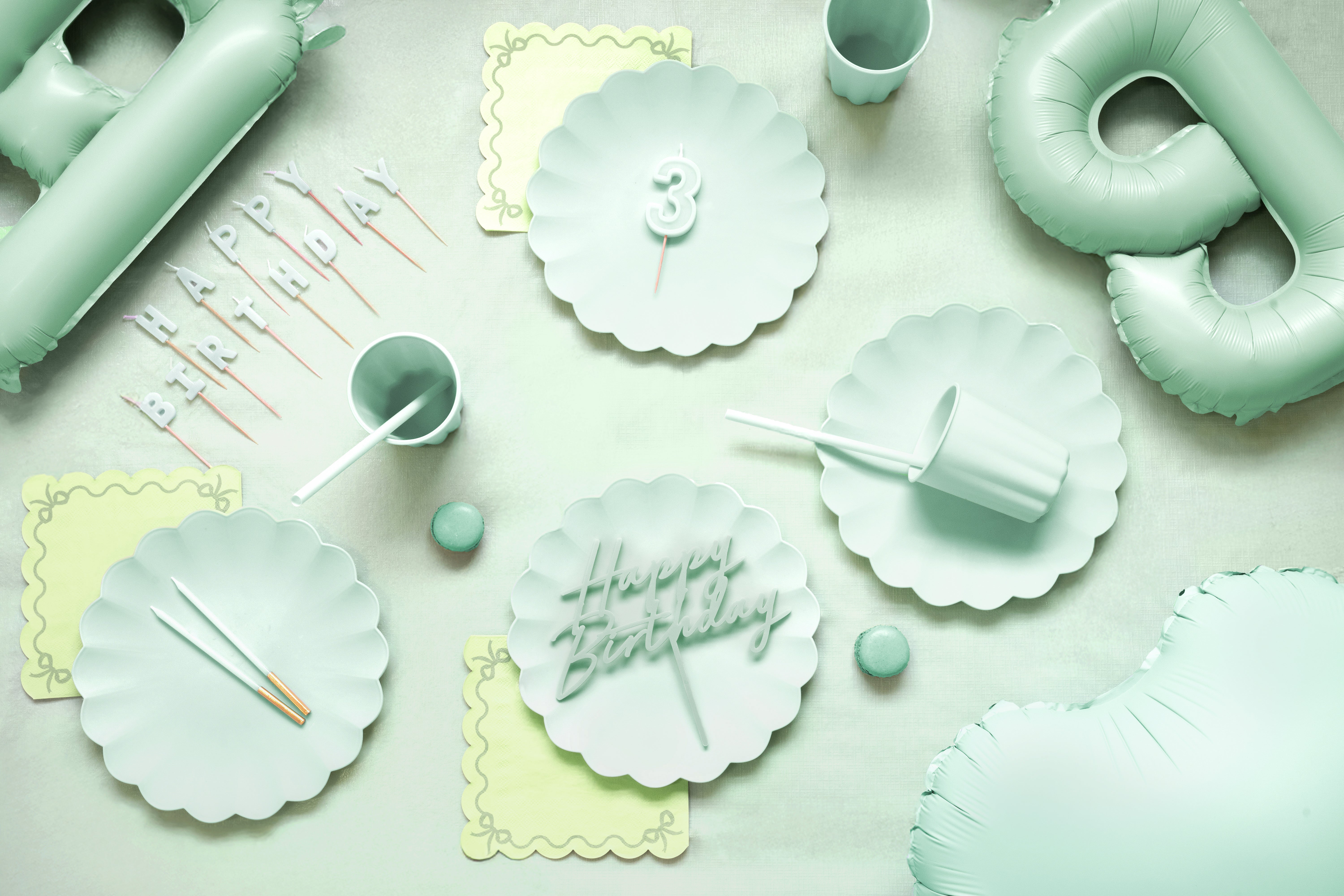 das-kost-mland-happy-birthday-geburtstagskerzen-hellgr-n-2-5-cm image 2