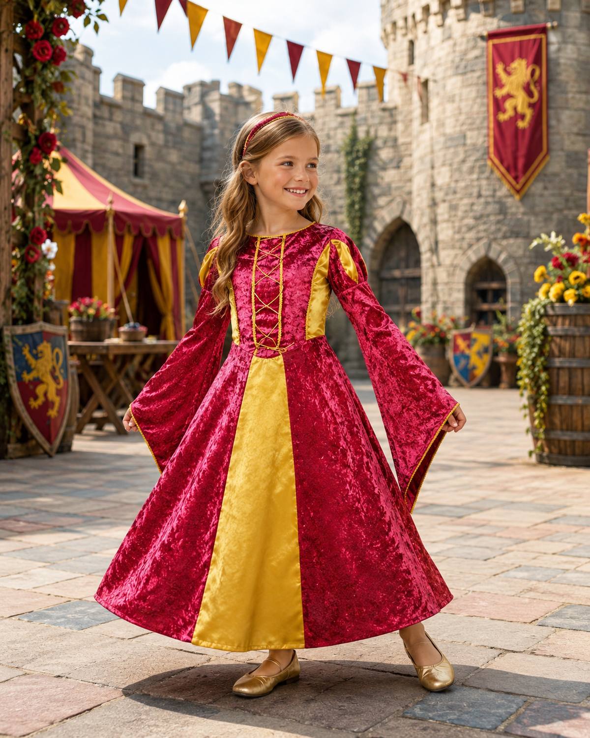 das-kost-mland-prinzessin-helena-burgfr-ulein-rot-gold-m-dchen image 2